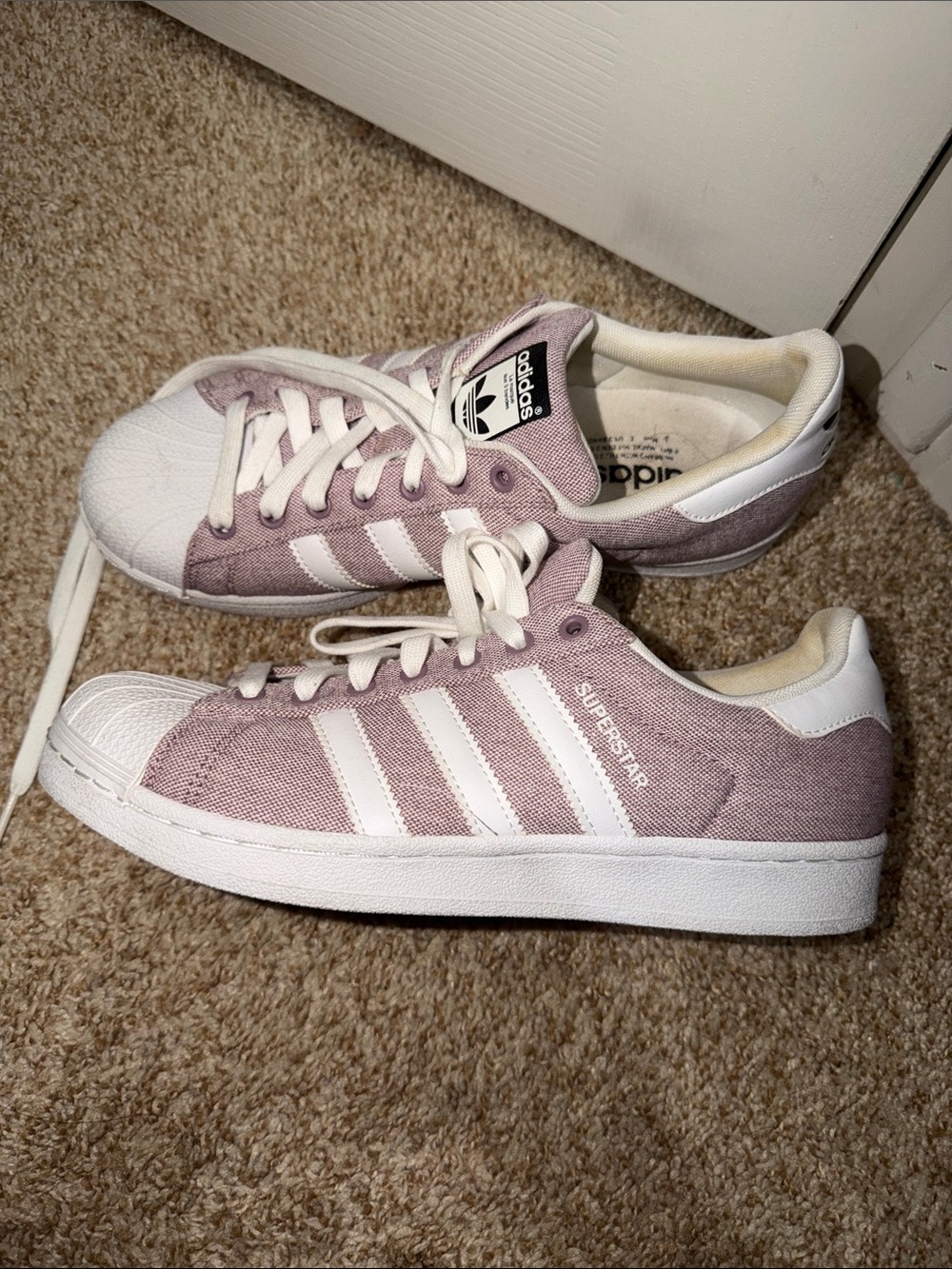 Adidas tweed superstars sz 8.5